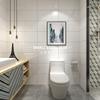 北欧纯白色瓷片300x600厨房，卫生间瓷砖釉面砖洗手间厕所内墙砖