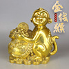 铜猴子摆件铜猴十二生肖猴摆设，黄铜猴铜器装饰品家居工艺品纯