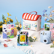 INSTAX富士instax立拍立得一次成像相机 mini12 绣球蓝 套装