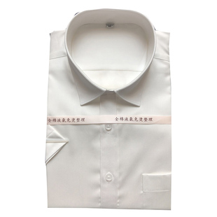 品牌款高支纱男士白色短袖衬衫免熨烫长袖衬衣全棉LENZON领佐