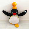 日本正版pingu企鹅家族毛绒公仔，玩具丝带领结玩偶送朋友礼物