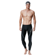 英发 泳裤 男 专业游泳裤 9117低腰齐腿九分长泳裤 鲨鱼皮泳裤