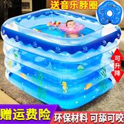 婴儿游泳池宝宝家用室内洗澡桶加厚新生儿小孩儿童充气折叠戏水池