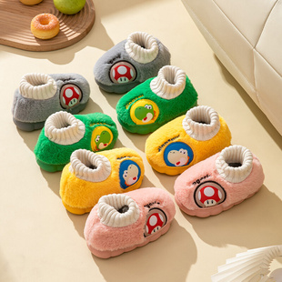 儿童棉鞋冬季宝宝幼儿室内防滑保暖女童毛毛，鞋小童包跟棉托鞋