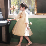 儿童礼服生日公主裙，高端女童主持人，花童中式小女孩钢琴演出服国风
