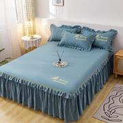 床裙式床罩单件防尘保护套，1.5m1.8米2床笠床单防滑床套罩全棉纯!
