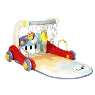 婴幼儿脚踏钢琴多功能健身架宝宝脚踩音乐玩具二合一学步车手推车