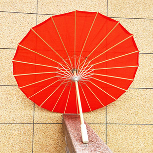 纯色古风绸布伞防雨古代汉服舞蹈装饰道具，走秀演出防雨防晒实用伞