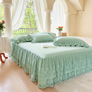 公主床罩床裙式单件蕾丝，花边欧式1.5m1.8x2.0米2.2床套防滑保护套