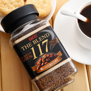日本进口 悠诗诗UCC醇香速溶冲泡黑咖啡纯咖啡114 /117罐装 2瓶