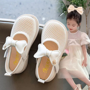 女童鞋子2023夏季儿童镂空单鞋网面透气网鞋小女孩软底公主鞋