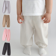 夏季宝宝清凉防蚊裤，婴儿棉绸空调长裤，男女小童户外运动裤灯笼裤子