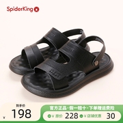 蜘蛛王凉鞋男士2024真皮软底沙滩夏季外穿防滑耐磨两用男拖鞋