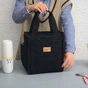 日式简约帆布饭盒袋便当包妈咪包学生资料袋手提包多功能手拎布包