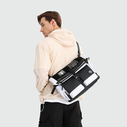 一式三用可斜挎可单肩变形双肩背包男女大容量旅行包16寸电脑包