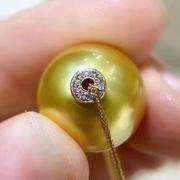 DIY珍珠配件 S925纯银路路通贴片 项链吊坠帽 金色银色贴片小配件