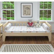 呈美轩实木沙发床两用折叠小户型，多功能客厅双人，可推拉沙发床原木