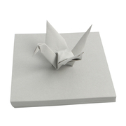 正方形米白色折纸灰色折纸千纸鹤手工折纸叠千纸鹤折纸千纸鹤成品