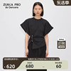 zukkapro卓卡夏季小众设计时尚，打结蝙蝠袖，百搭黑色短袖t恤