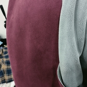 酒红+灰色双面奥粒绒四面弹保暖冬款外套打底长2米宽1.85