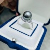 国内精工s925纯银锆石，微镶太阳花戒指，配件空托可配7-8-9mm珍珠