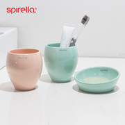 瑞士SPIRELLA三件套北欧简约家用卫生间浴室用品陶瓷洗漱口杯套装