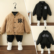 2024年秋冬男小童宝宝，加棉夹克上衣加厚棒球，外套儿童衣服