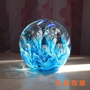 水晶球琉璃发光水母，摆件手工艺品海洋动物，鱼缸造景生日礼物送女生