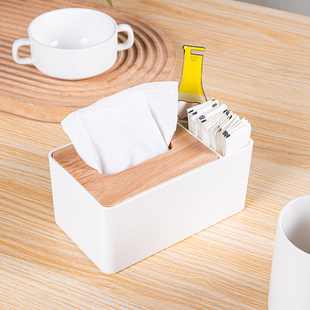 纸巾盒商用酒店牙签牙线收纳盒，多功能创意抽纸盒餐纸抽盒定制logo