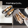 honeygirl香风法式水钻气质，玛丽珍鞋，高跟鞋中跟女鞋浅口单鞋