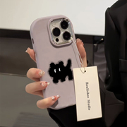 惊奇黑猫适用苹果15promax手机壳可爱iphone14pro卡通，1312简约11个性ins风xs肤感壳xr高级感15plus保护套