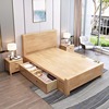 实木1.2米单人床1米现代简约1.35小户型1.5米双压高箱储物床