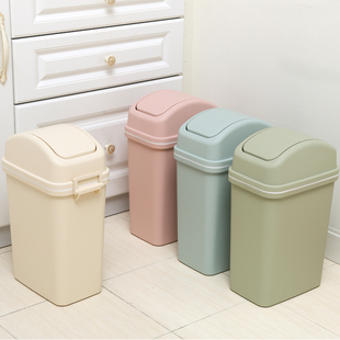 卫生间翻盖垃圾桶带盖厕所家用2023厨房客厅大号摇盖夹缝纸篓