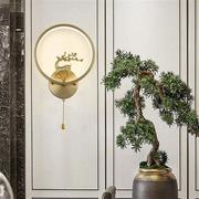 定制 新中式全铜壁灯时尚轻奢客厅壁灯现代简约背景墙走廊铜壁灯