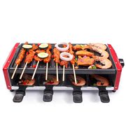电烤盘双层电烤炉，家用烧烤炉架无烟电，烤肉串机铁板烧烤机klb9061