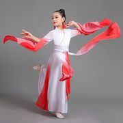 儿童古筝演出服女童中国风，合唱舞蹈裙二胡民乐，表演服演奏古典水袖