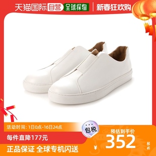 日本直邮Dedes男士休闲鞋白色懒人鞋一脚蹬舒适简约百搭