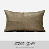 现代简约 样板房设计师抱枕靠包沙发靠垫靠包/咖啡色肌理拼接腰枕