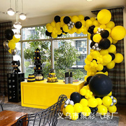 开业商场18寸黄色气球套装，生日派对聚会庆典现场装饰布置气球