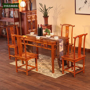 明清仿古家具小方桌长方形餐桌酒店饭店桌子榆木中式实木长方形桌