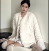 小香风羊羔毛外套女年轻款2023冬季短款环保皮草白色毛毛大衣