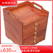 红木普洱茶盒子普洱茶分茶盒家用多层抽屉式实木茶饼盒储存收纳箱