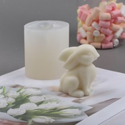 ins风立体兔子烘焙蛋糕模具DIY香薰蜡烛坐立兔硅胶模具