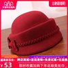 帽子女秋冬韩版优雅时尚，羊毛呢贝雷帽，英伦定型帽休闲百搭礼帽