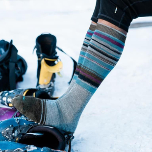 男女款秋冬超厚美利奴羊毛保暖透气中高帮滑雪袜户外露营登山袜子