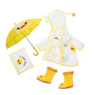 儿童雨衣雨伞雨鞋三件套防滑水，鞋男儿童雨鞋雨具套装幼儿女童