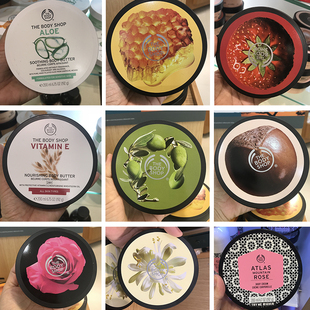 英国thebodyshop身体，乳200ml黃油保湿滋润霜辣木花玫瑰嫩肤