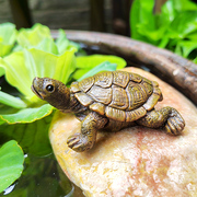 仿真小乌龟摆件花园微景观假山，水池鱼池水族鱼缸造景装饰品小海龟
