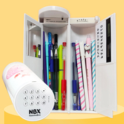 NBX网红抖音同款流沙笔盒多功能大容量密码铅笔盒中小学幼儿