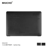 miucho火山石电脑壳适用于苹果22款m2简约air13透黑macbook14自然pro，原创意设计防摔pro16寸防磕碰保护硬壳